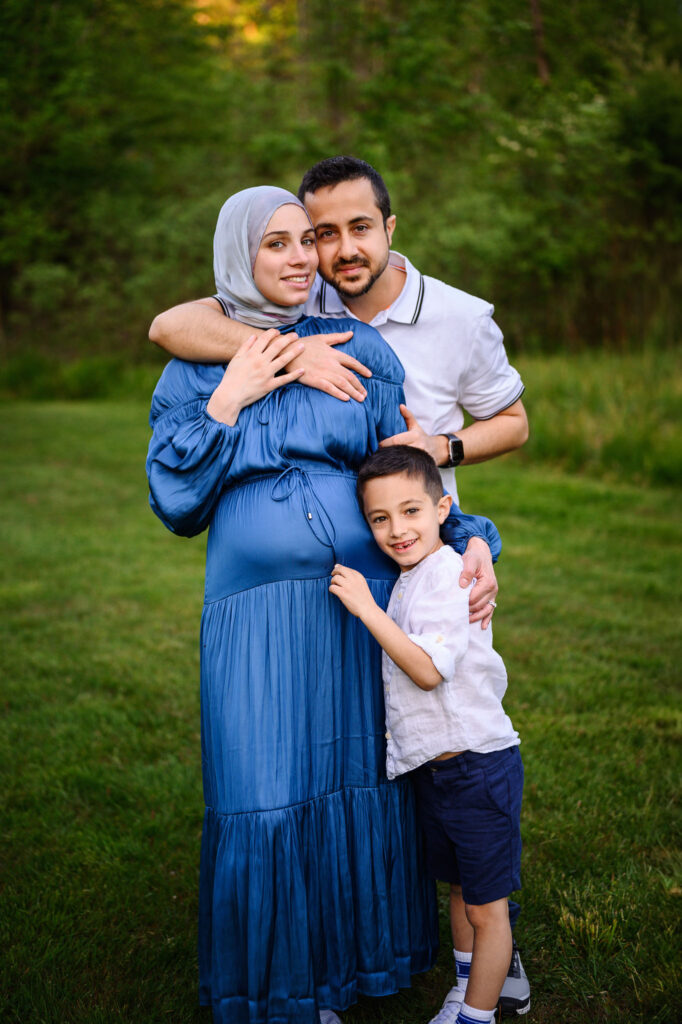 Loving family at a Grand Rapids maternity session at the park