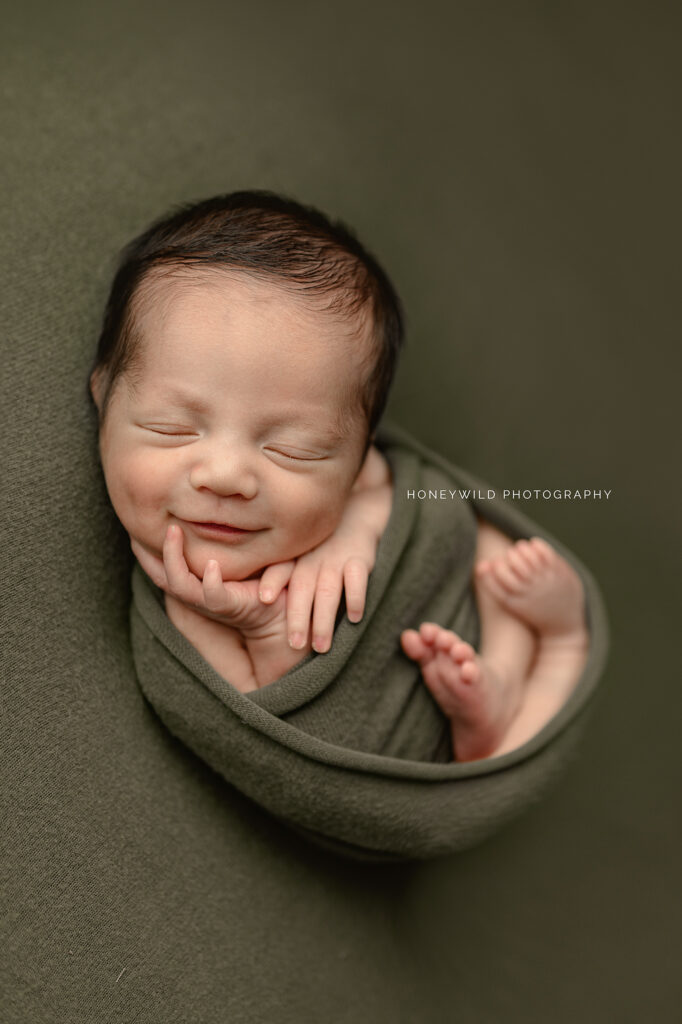 Smiling newborn 