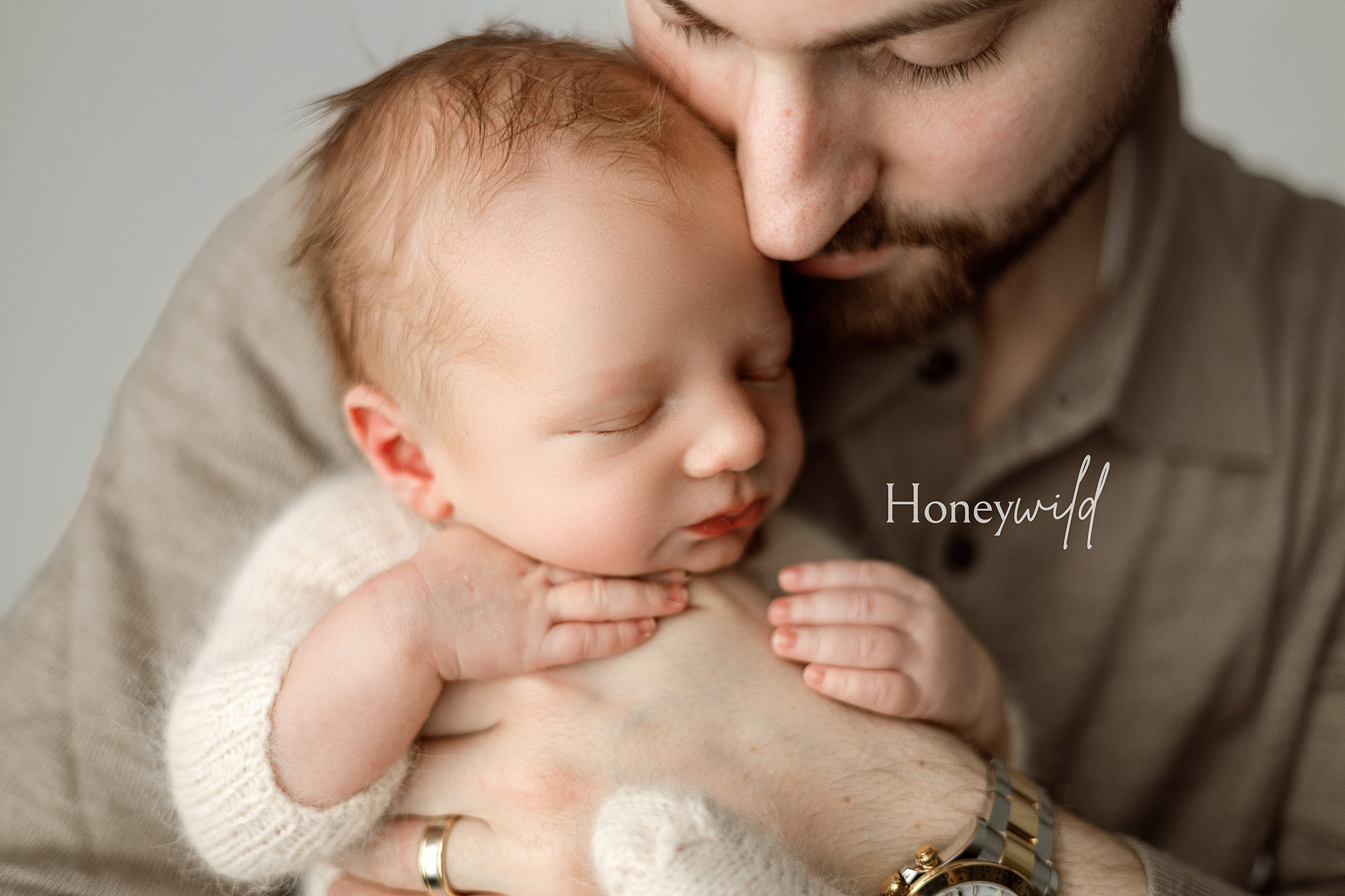 Newborn photography studio prepared for a calm, intentional session before baby arrives