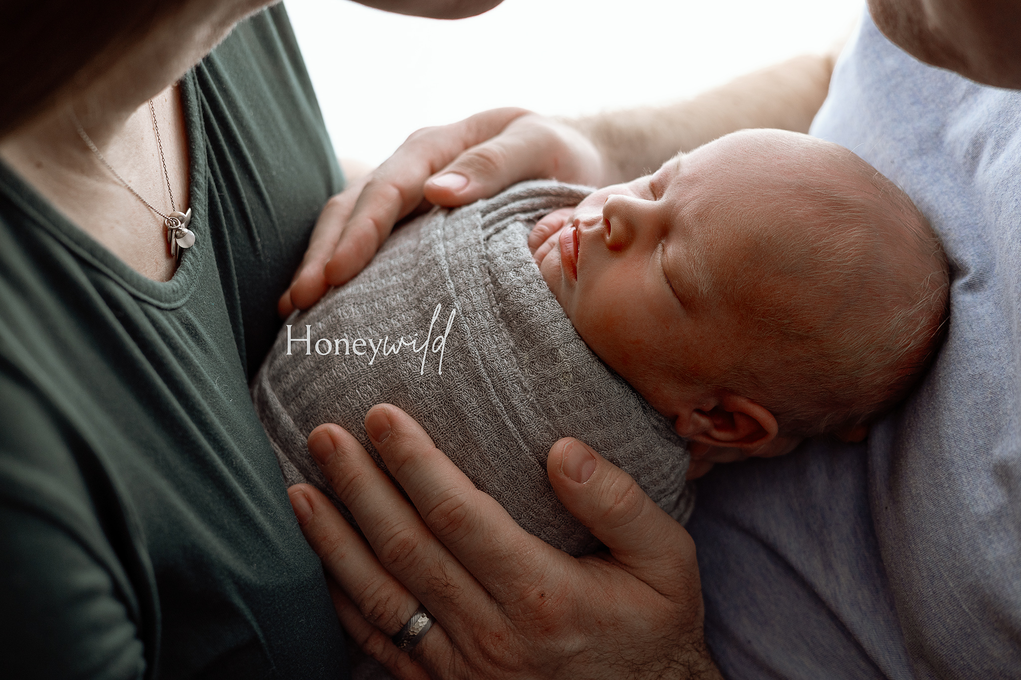 Detail-focused newborn portrait by Grand Rapids photographer
