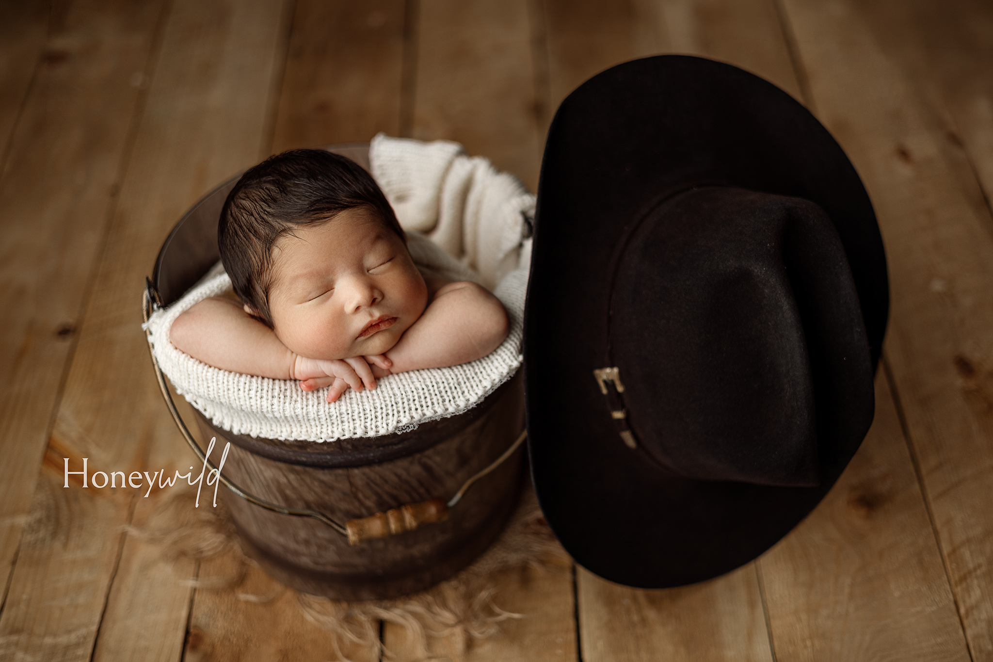 Fine art newborn portrait by West Michigan newborn photographer