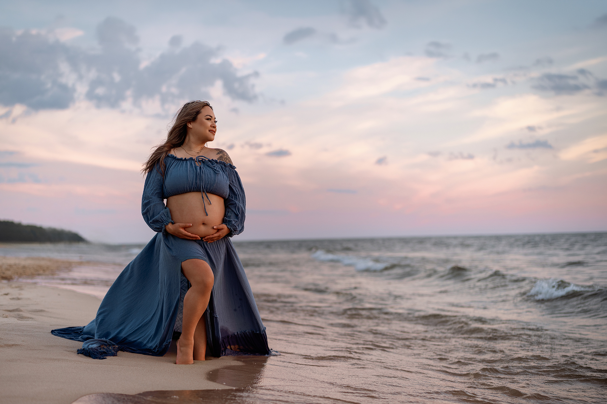 grand rapids beach maternity photographer